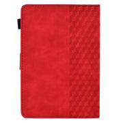 For 8.0 inch Universal Tablet Rhombus Embossed Leather Case(Red)