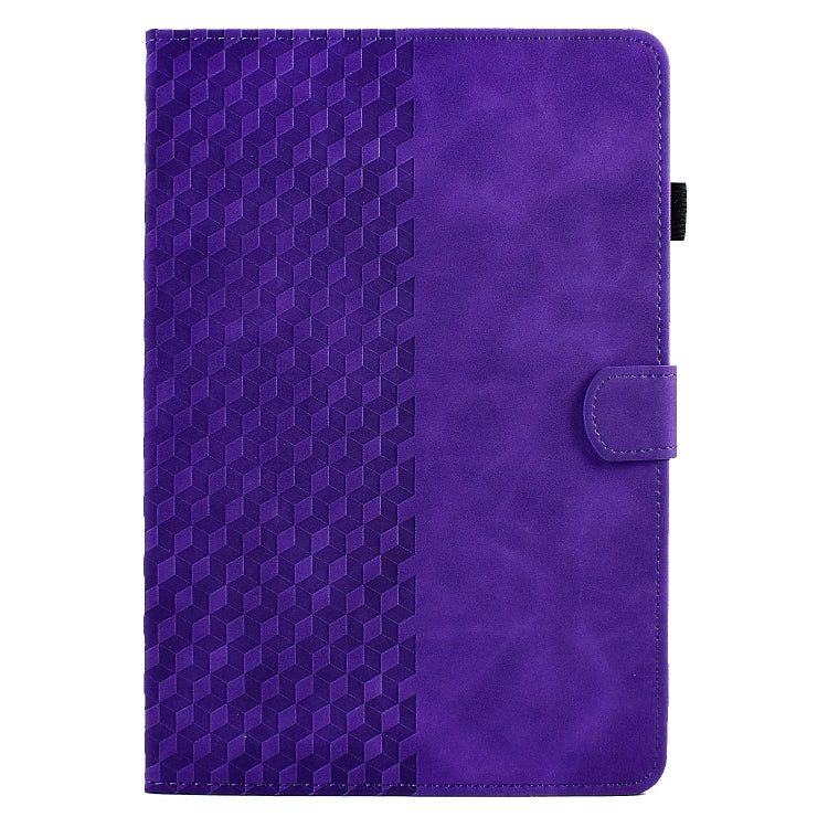 For 8.0 inch Universal Tablet Rhombus Embossed Leather Case(Purple)