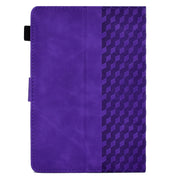 For 8.0 inch Universal Tablet Rhombus Embossed Leather Case(Purple)