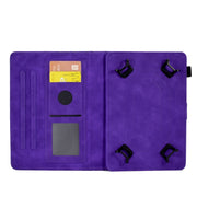 For 8.0 inch Universal Tablet Rhombus Embossed Leather Case(Purple)