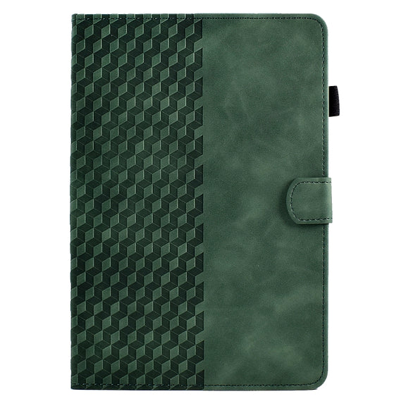For 8.0 inch Universal Tablet Rhombus Embossed Leather Case(Green)