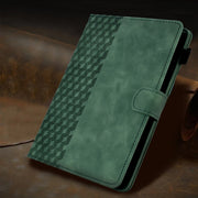 For 8.0 inch Universal Tablet Rhombus Embossed Leather Case(Green)