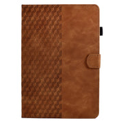 For 8.0 inch Universal Tablet Rhombus Embossed Leather Case(Brown)