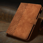 For 8.0 inch Universal Tablet Rhombus Embossed Leather Case(Brown)