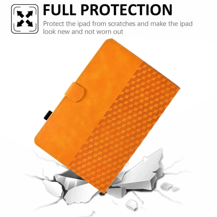 For 10.0 inch Universal Tablet Rhombus Embossed Leather Case(Khaki)