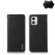 For Motorola Moto G73 5G KHAZNEH Nappa Top Layer Cowhide Leather Phone Case(Black) - free shipping - PMC TechLife - Order now!