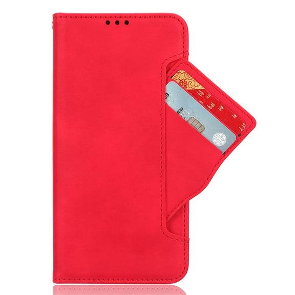 For Blackview A52 Skin Feel Calf Texture Card Slots Leather Phone Case(Red)