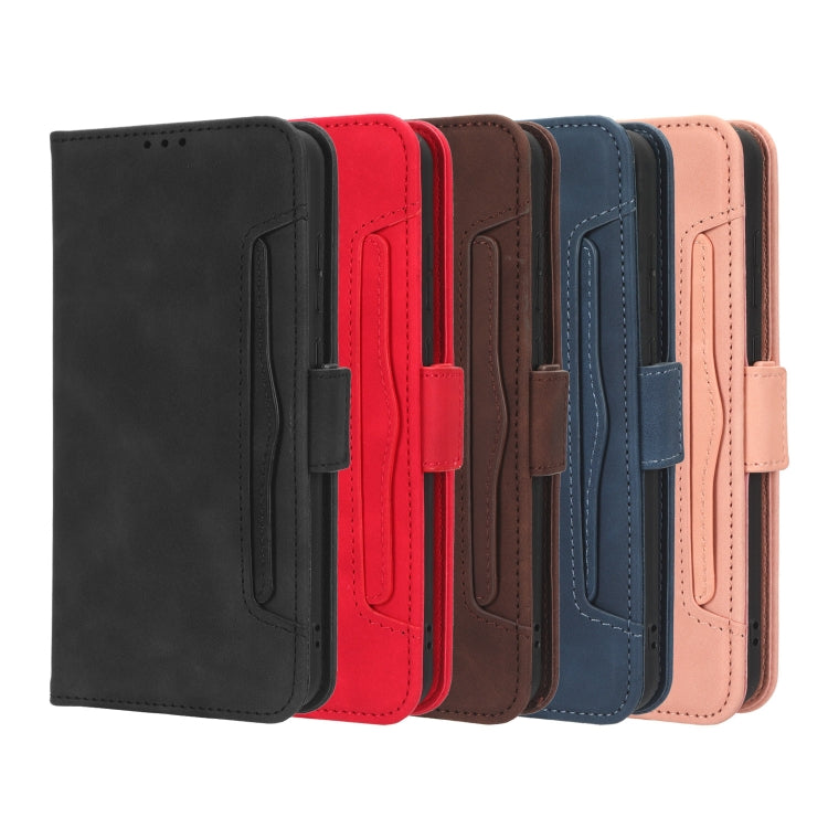 For Blackview BV7200 Skin Feel Calf Texture Card Slots Leather Phone Case(Black)
