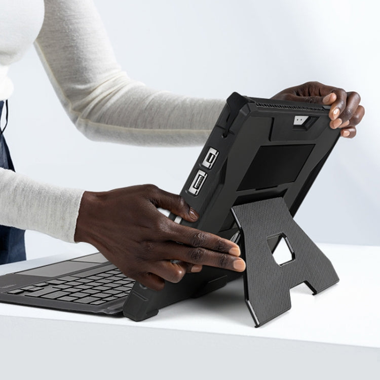 For MicroSoft Surface Pro 4 / 5 / 6 / 7 Armor Kickstand Shockproof Tablet Case(Grey White)