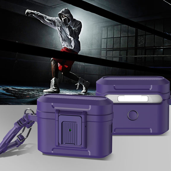 For AirPods Pro 2 Earphone TPU + PC Protective Case(Purple)