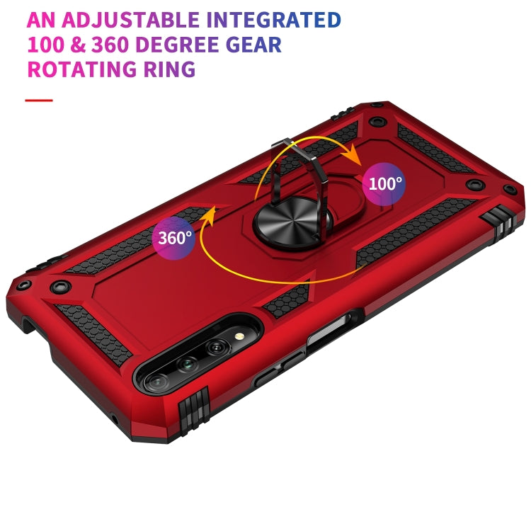 For Huawei Y9s Shockproof TPU + PC Protective Case with 360 Degree Rotating Holder(Green)