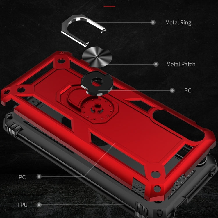 For Huawei Y9s Shockproof TPU + PC Protective Case with 360 Degree Rotating Holder(Green)
