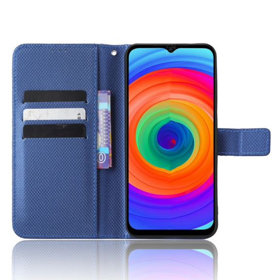 For Ulefone Note 14 Diamond Texture Leather Phone Case(Blue)