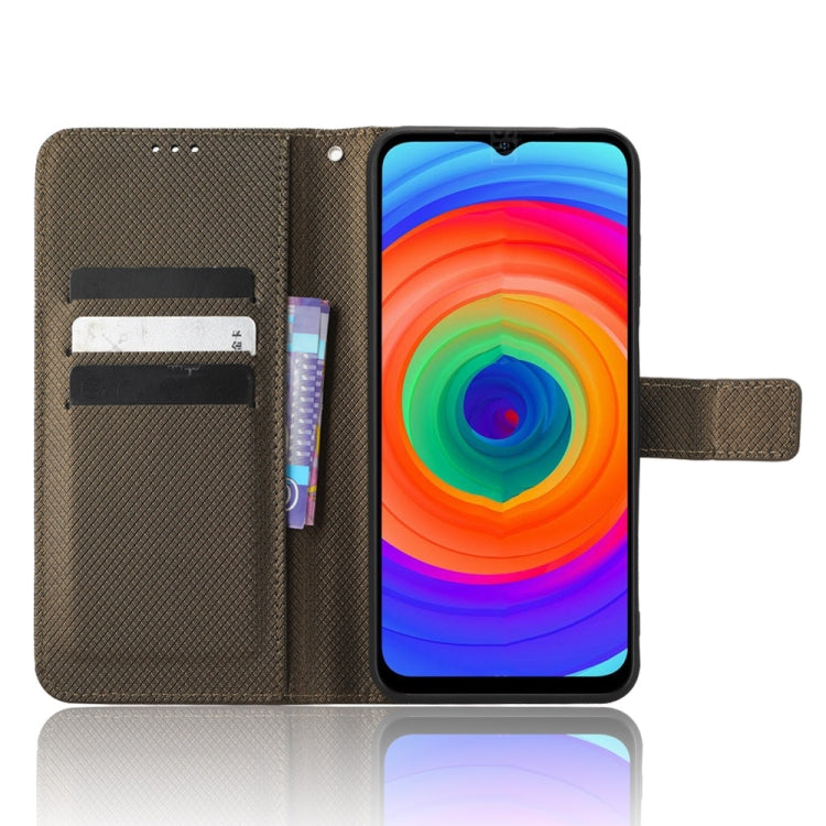 For Ulefone Note 14 Diamond Texture Leather Phone Case(Brown)
