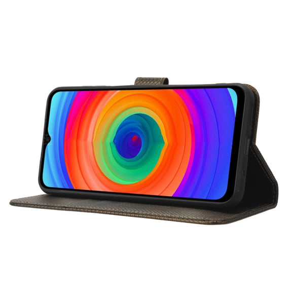 For Ulefone Note 14 Diamond Texture Leather Phone Case(Brown)