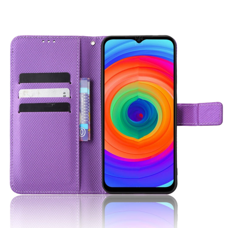 For Ulefone Note 14 Diamond Texture Leather Phone Case(Purple)