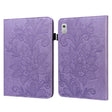 For Lenovo Tab M8 4th Gen Lace Flower Embossing Pattern Leather Tablet Case(Purple) - Lenovo by PMC TechLife | Online Shopping South Africa | PMC TechLife | Buy Now Pay Later Mobicred
