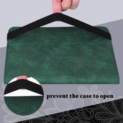 For Lenovo Tab M8 4th Gen Lace Flower Embossing Pattern Leather Tablet Case(Green)