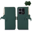 For Honor X8a 4G Genuine Leather Magnetic RFID Leather Phone Case(Green) - Honor Cases by PMC TechLife | Online Shopping South Africa | PMC TechLife | Buy Now Pay Later Mobicred