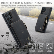 For Samsung Galaxy S23 Ultra 5G CaseMe C20 Multifunctional RFID Leather Phone Case(Black)