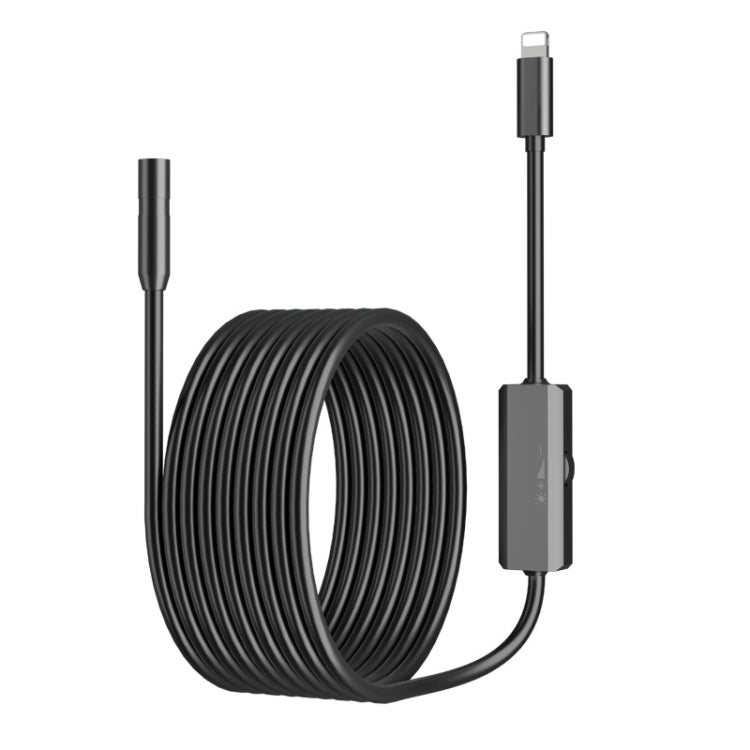 AN112 IP68 8LEDS 8mm Industrial Videoscope for iPhone 8 Pin, Length:1m Hard Line