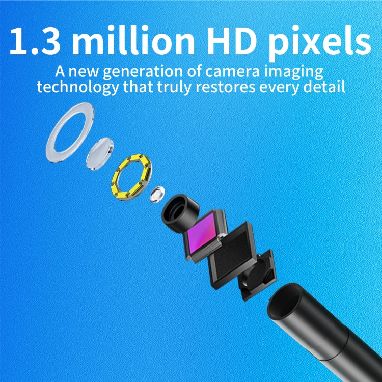 AN112 IP68 8LEDS 8mm Industrial Videoscope for iPhone 8 Pin, Length:3.5m Hard Line