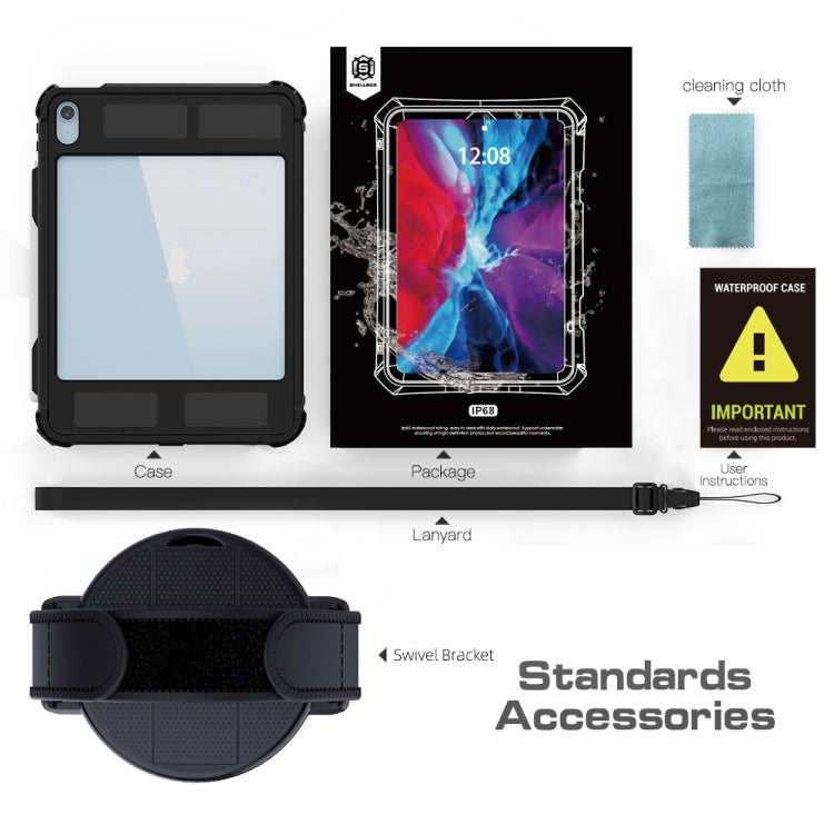 For iPad 2025 / 2022 RedPepper Shockproof Dustproof Water-resistant Tablet Case(Black)