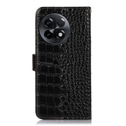 For OnePlus Ace 2 5G Crocodile Top Layer Cowhide Leather Phone Case(Black)