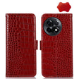 For OnePlus Ace 2 5G Crocodile Top Layer Cowhide Leather Phone Case(Red) - OnePlus Cases by PMC TechLife | Online Shopping South Africa | PMC TechLife | Buy Now Pay Later Mobicred