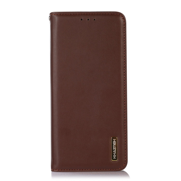 For OnePlus Ace 2 5G KHAZNEH Nappa Top Layer Cowhide Leather Phone Case(Brown)
