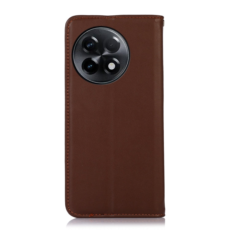 For OnePlus Ace 2 5G KHAZNEH Nappa Top Layer Cowhide Leather Phone Case(Brown)