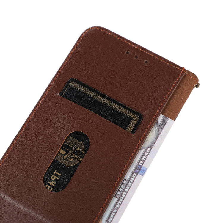 For OnePlus Ace 2 5G KHAZNEH Nappa Top Layer Cowhide Leather Phone Case(Brown)