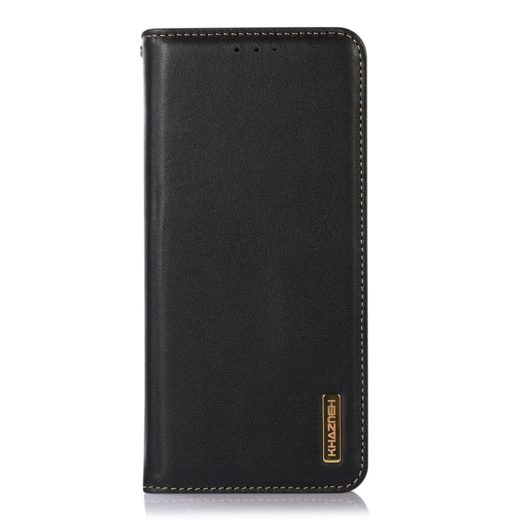 For OnePlus Ace 2 5G KHAZNEH Nappa Top Layer Cowhide Leather Phone Case(Black)