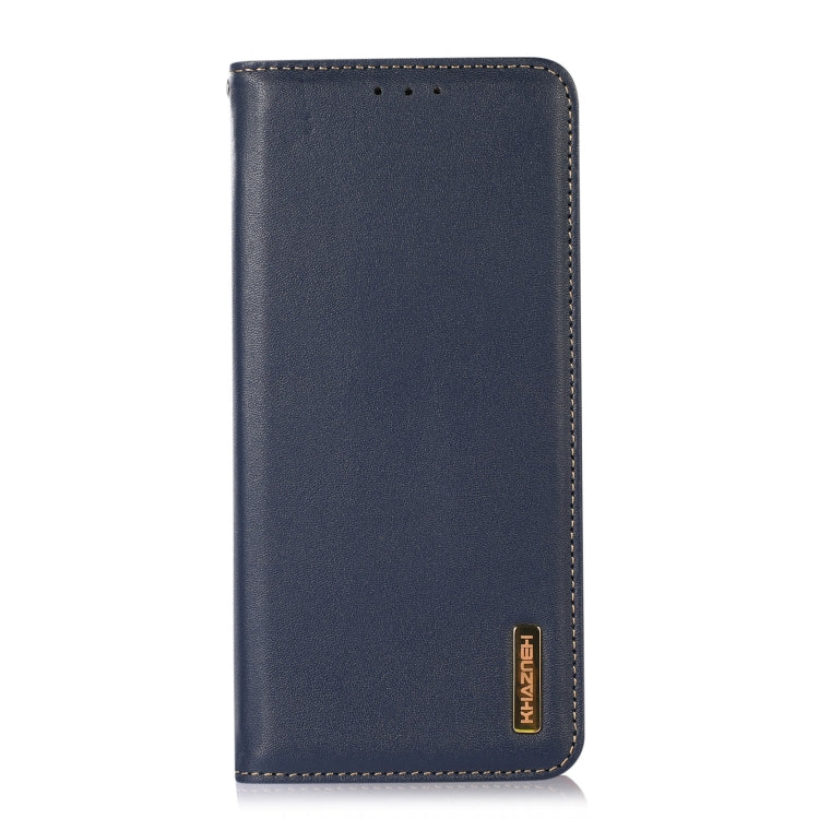 For OnePlus Ace 2 5G KHAZNEH Nappa Top Layer Cowhide Leather Phone Case(Blue)
