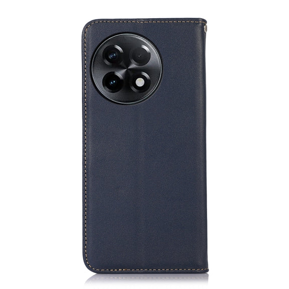 For OnePlus Ace 2 5G KHAZNEH Nappa Top Layer Cowhide Leather Phone Case(Blue)