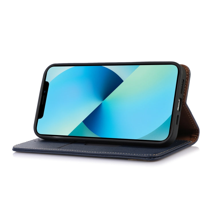 For OnePlus Ace 2 5G KHAZNEH Nappa Top Layer Cowhide Leather Phone Case(Blue)