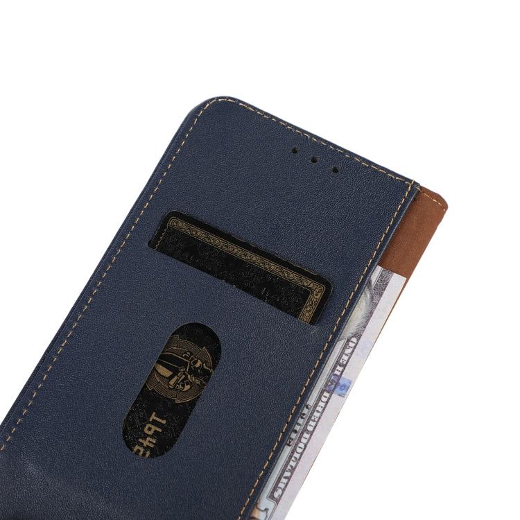 For OnePlus Ace 2 5G KHAZNEH Nappa Top Layer Cowhide Leather Phone Case(Blue)