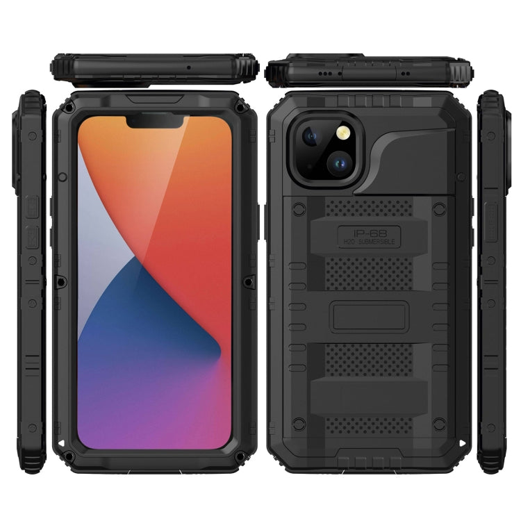 For iPhone 14 RedPepper Wolf 360 Full Body Rugged Life Water-resistant Phone Case(Black)