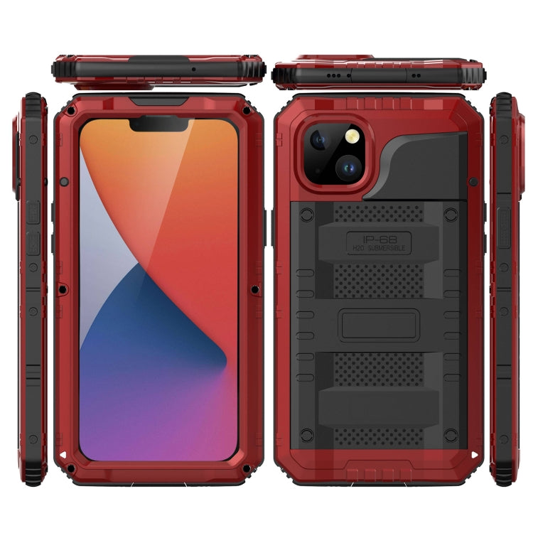 For iPhone 14 RedPepper Wolf 360 Full Body Rugged Life Water-resistant Phone Case(Red)