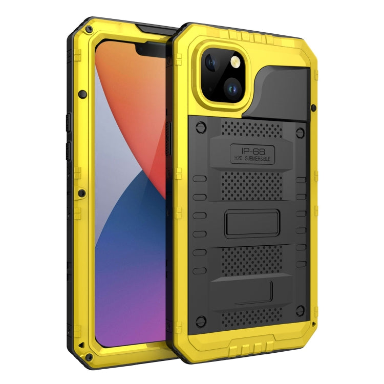 For iPhone 14 RedPepper Wolf 360 Full Body Rugged Water-resistant Phone Case(Yellow)