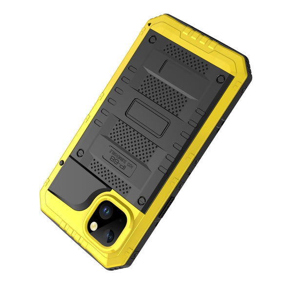 For iPhone 14 RedPepper Wolf 360 Full Body Rugged Water-resistant Phone Case(Yellow)