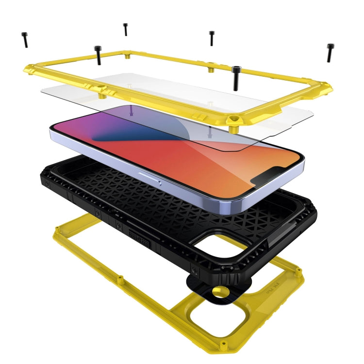 For iPhone 14 Plus RedPepper Wolf 360 Full Body Rugged Life Water-resistant Phone Case(Yellow)