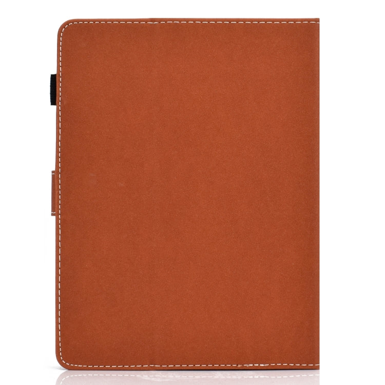 For 10 inch Solid Color Tablet PC Universal Magnetic Horizontal Flip Leather Case with Card Slots & Holder(Brown)