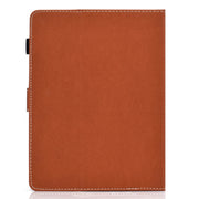 For 10 inch Solid Color Tablet PC Universal Magnetic Horizontal Flip Leather Case with Card Slots & Holder(Brown)