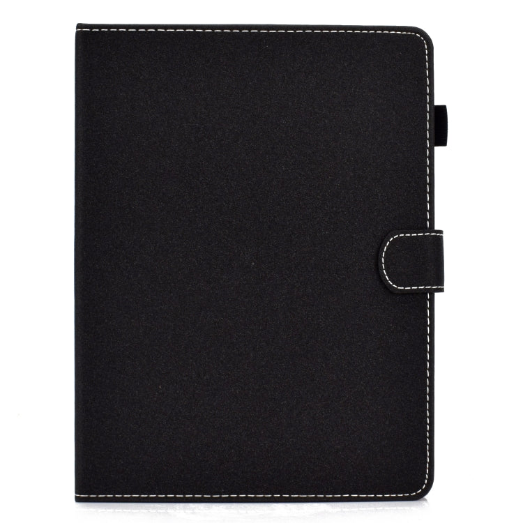 For 10 inch Solid Color Tablet PC Universal Magnetic Horizontal Flip Leather Case with Card Slots & Holder(Black)
