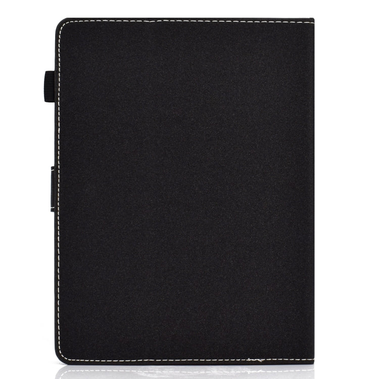For 10 inch Solid Color Tablet PC Universal Magnetic Horizontal Flip Leather Case with Card Slots & Holder(Black)