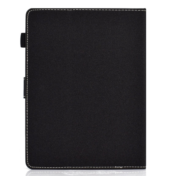 For 10 inch Solid Color Tablet PC Universal Magnetic Horizontal Flip Leather Case with Card Slots & Holder(Black)