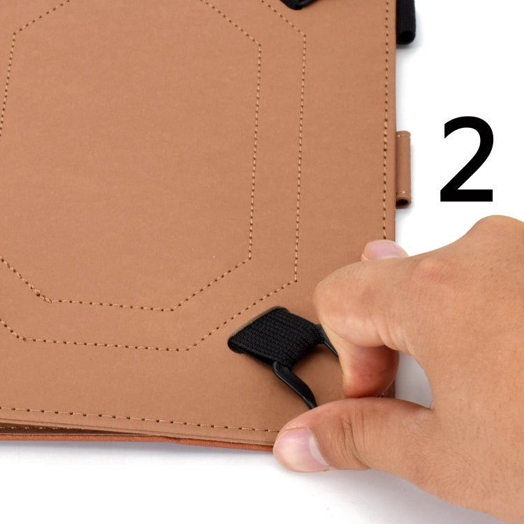For 10 inch Solid Color Tablet PC Universal Magnetic Horizontal Flip Leather Case with Card Slots & Holder(Black)