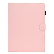 For 10 inch Solid Color Tablet PC Universal Magnetic Horizontal Flip Leather Case with Card Slots & Holder(Pink)