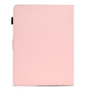 For 10 inch Solid Color Tablet PC Universal Magnetic Horizontal Flip Leather Case with Card Slots & Holder(Pink)